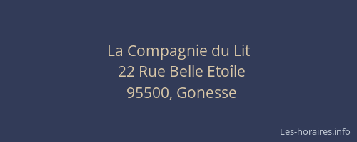 La Compagnie du Lit
