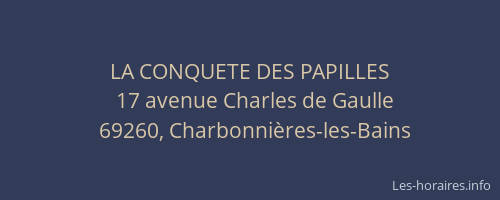 LA CONQUETE DES PAPILLES