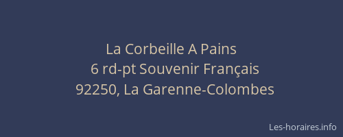 La Corbeille A Pains