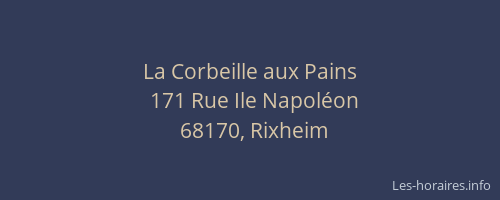 La Corbeille aux Pains