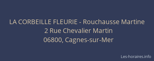 LA CORBEILLE FLEURIE - Rouchausse Martine