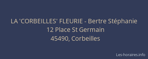 LA 'CORBEILLES' FLEURIE - Bertre Stéphanie