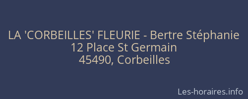 LA 'CORBEILLES' FLEURIE - Bertre Stéphanie