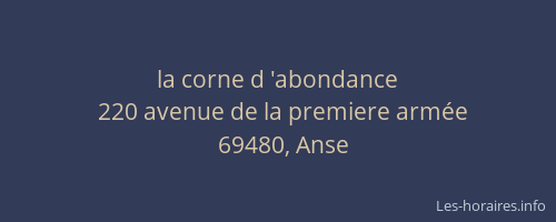 la corne d 'abondance