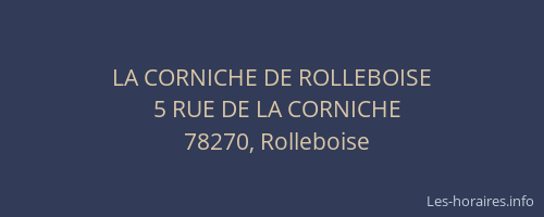 LA CORNICHE DE ROLLEBOISE