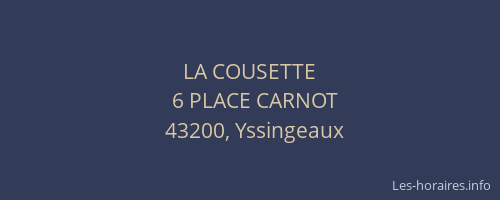 LA COUSETTE