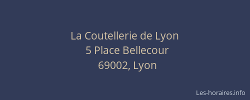 La Coutellerie de Lyon
