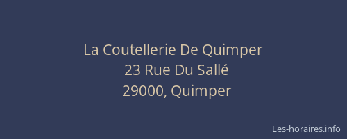 La Coutellerie De Quimper
