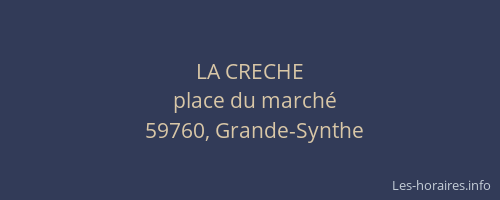 LA CRECHE