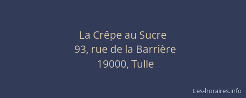 La Cr&ecirc;pe au Sucre