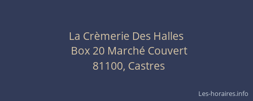 La Cr&egrave;merie Des Halles