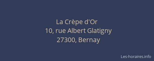 La Cr&egrave;pe d'Or