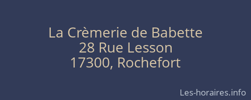 La Crèmerie de Babette