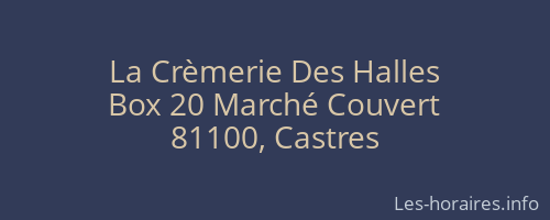 La Crèmerie Des Halles