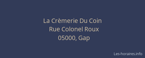 La Crèmerie Du Coin