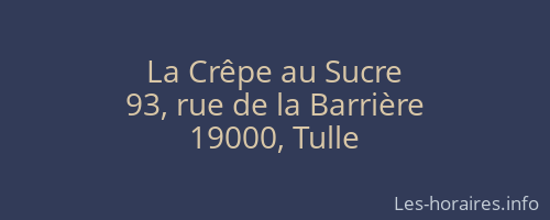 La Crêpe au Sucre
