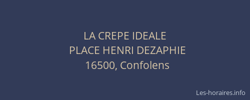 LA CREPE IDEALE