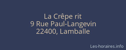 La Crêpe rit
