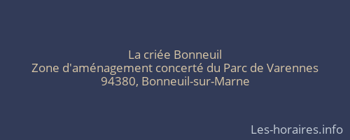 La criée Bonneuil