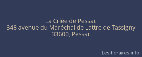 La Criée de Pessac