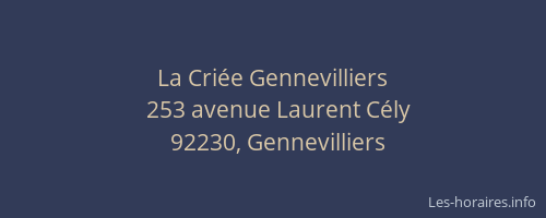 La Criée Gennevilliers