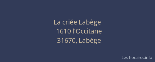 La criée Labège