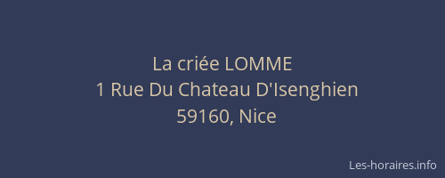 La criée LOMME