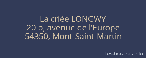 La criée LONGWY