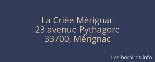 La Criée Mérignac