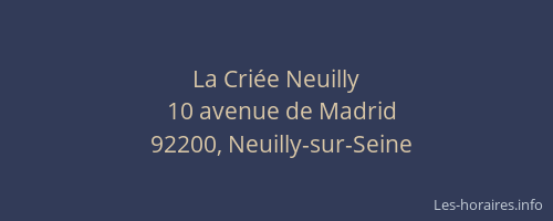 La Criée Neuilly