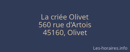La criée Olivet