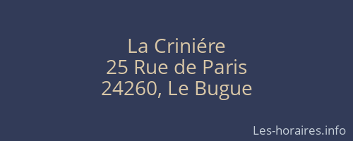 La Criniére
