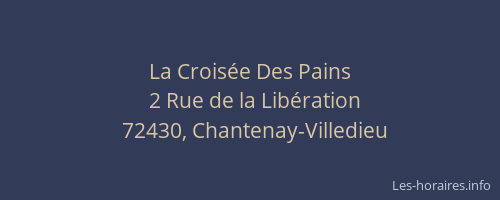 La Crois&eacute;e Des Pains
