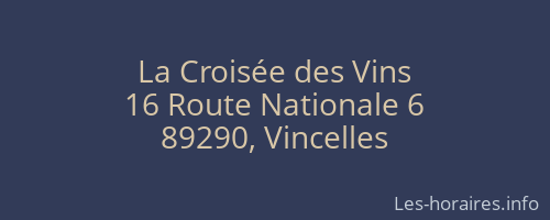 La Crois&eacute;e des Vins