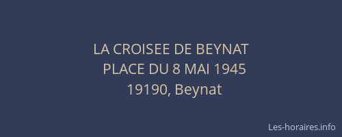 LA CROISEE DE BEYNAT