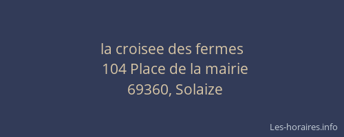 la croisee des fermes