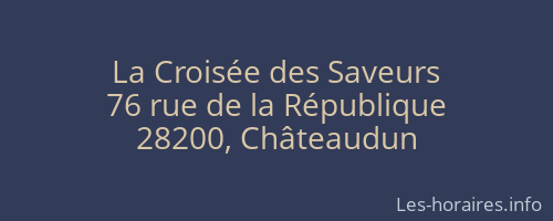 La Croisée des Saveurs