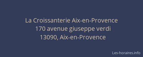 La Croissanterie Aix-en-Provence