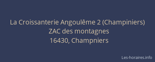 La Croissanterie Angoulême 2 (Champiniers)