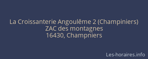 La Croissanterie Angoulême 2 (Champiniers)