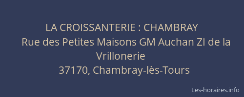 LA CROISSANTERIE : CHAMBRAY