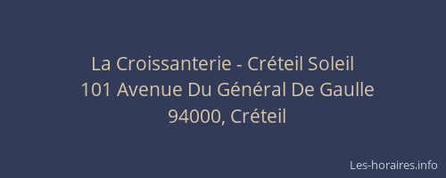 La Croissanterie - Créteil Soleil