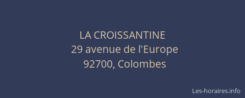 LA CROISSANTINE