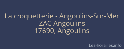 La croquetterie - Angoulins-Sur-Mer