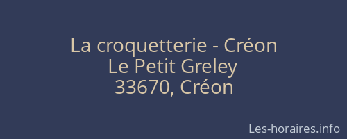 La croquetterie - Cr&eacute;on