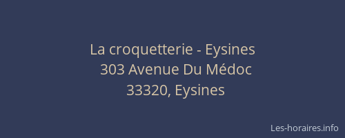 La croquetterie - Eysines