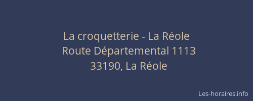 La croquetterie - La R&eacute;ole