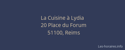 La Cuisine à Lydia