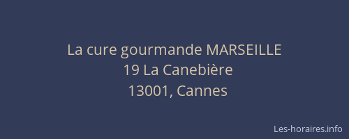 La cure gourmande MARSEILLE