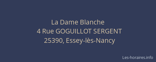 La Dame Blanche